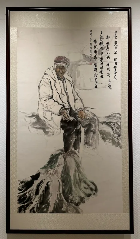 Harvest in Warm Sunset, 2018, Colored Ink on Rice Paper
